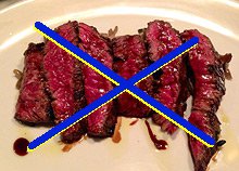 Kein blutiges Fleisch