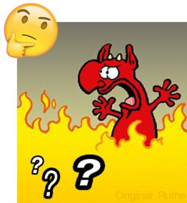 Nachdenken über den Teufel in der Feuerhölle