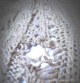 Laufmasche in Strickzeug