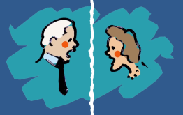 Zwei Menschen streiten