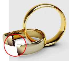 zerbrochener Hochzeitsring