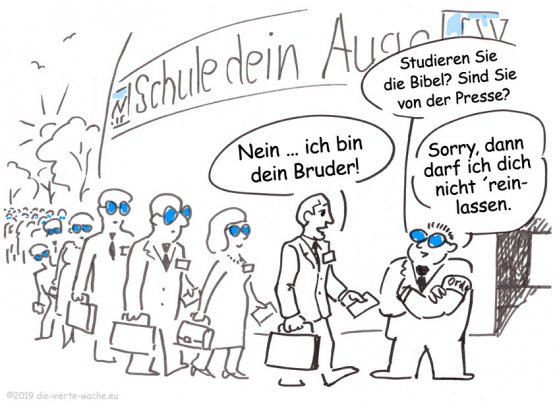 Ohne blaue Brille kein Einlass in den Kongress