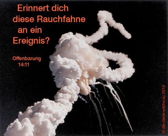 Rauchfahne beim Challenger-Absturz 1986