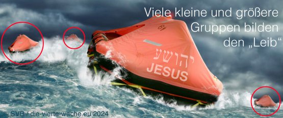 mehrere kleinere Rettungsinseln