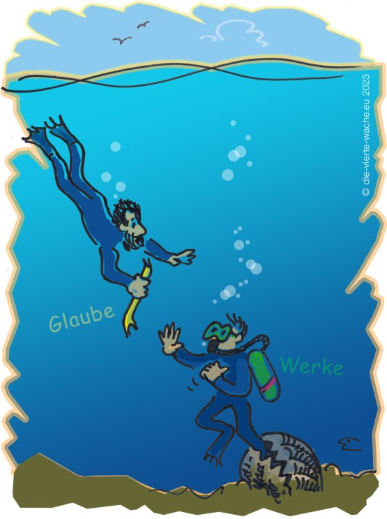 Ein Taucher lehnt seine Rettung ab