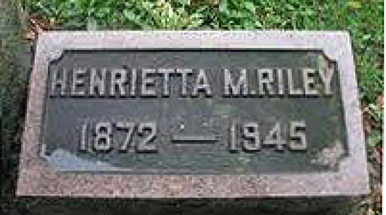 Tombstone of Ms Henrietta M. Riley