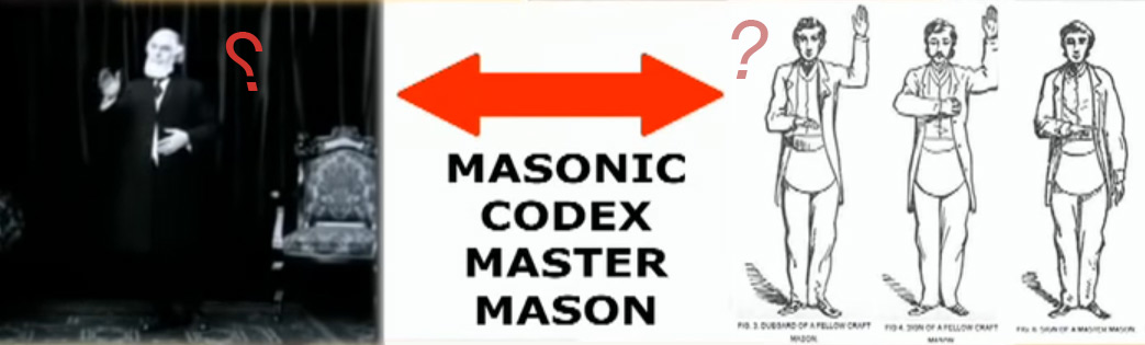 Macht Russell Freimaurergesten?