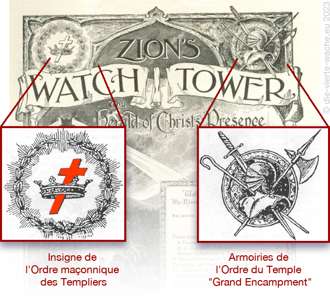Tour de Garde de 1917 avec emblèmes maçonniques