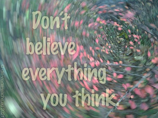 Don´t believe everything you think.